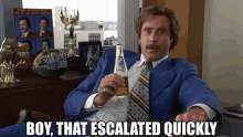 Anchorman Escalated GIF - Anchorman Escalated Escalated Quickly GIFs