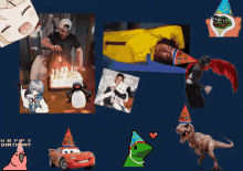 a collage of pictures with the words happy birthday on the bottom right