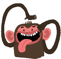 Crazy Monkey Dances Sticker - Monkeys Best Friend Making Fun Tongue Out Stickers