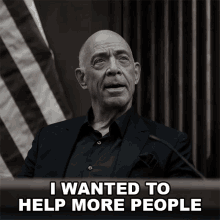 i wanted to help more people jk simmons george zax goliath i want to assist more people
