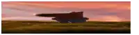 a silhouette of a plane flying over a grassy field at sunset .