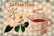 Coffeetime Rose GIF