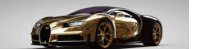 a black and gold sports car with the word bugatti on the side