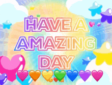 a greeting card that says have an amazing day