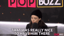 That Was Really Nice To Have Him There Ellen Page GIF - That Was Really Nice To Have Him There Ellen Page Popbuzz Meets GIFs