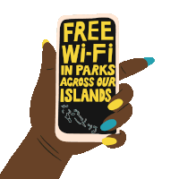 Free Wi-fi In Parks Across Our Islands Bahamas Forward Sticker - Free Wi-fi In Parks Across Our Islands Bahamas Forward Driveagency Stickers