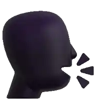 a silhouette of a person 's head with triangles coming out of it