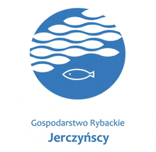 a blue and white logo for gospodarstwo rybackie