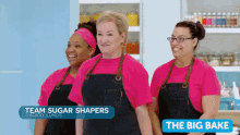 the big bake spring the big bake baking competition team flour sugar excited
