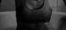a black and white photo of a woman 's torso and breasts in a bathtub .