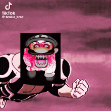 a cartoon of a man with a mask on his face