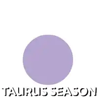 a green frog in a purple circle with the words taurus season on the bottom