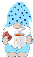 Animated Gnome Coffee Tea Stickers Sticker - Animated Gnome Coffee Tea Stickers Coffee Addict Stickers