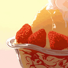 Strawberry Ice Cream GIF - Strawberry Ice Cream Yummy GIFs