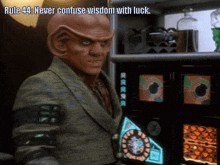 Rule 44 Never Confuse Wisdom With Luck GIF - Rule 44 Never Confuse Wisdom With Luck Star Trek GIFs