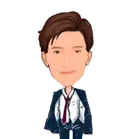 a cartoon of a man wearing a suit and tie