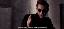 Flying Colors Sunglasses GIF - Flying Colors Sunglasses Crowley GIFs