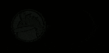 a black and white drawing of a cartoon character in a circle .