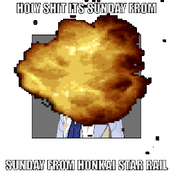 Sunday Hsr Sunday Explode Sticker - Sunday Hsr Sunday Explode Holy Shit Sunday Stickers