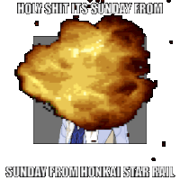 Sunday Hsr Sunday Explode Sticker - Sunday Hsr Sunday Explode Holy Shit Sunday Stickers