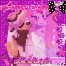 a picture of two cartoon characters with the words addicted to picmix on the bottom right