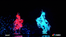 a nbc advertisement shows a group of people dancing in a dark room