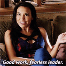 Glee Santana Lopez GIF - Glee Santana Lopez Good Work Fearless Leader GIFs