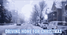 driving home for christmas christmas winter snow driving