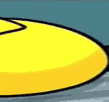 a yellow cartoon character is holding a knife in his hand .