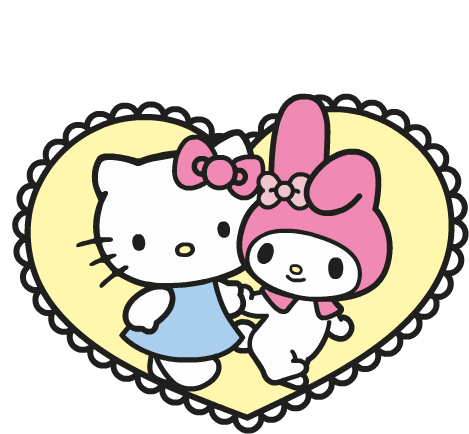 Love Hello Sticker - Love Hello Kitty Stickers