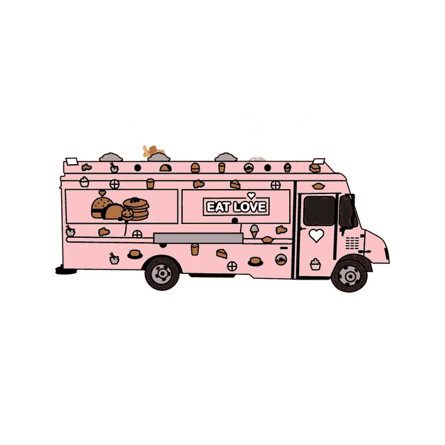 Eat Loveca Food Truck Sticker - Eat Loveca Eat Love Food Truck