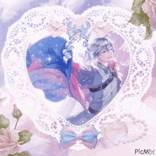 a picture of a boy in a heart with the word picmix on the bottom right