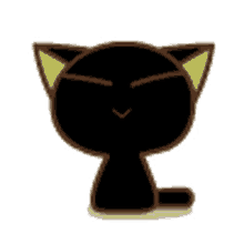 Hihi Cat GIF - Hihi Cat Black Cat GIFs