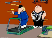 Chris Running On The Treadmill - Family Guy GIF