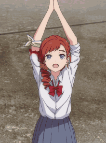 anime anime girl wonder egg priority anime peace sign