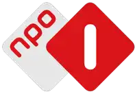 a red and white logo for npo with the number 1 in the middle