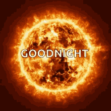 good night flames glowing sun