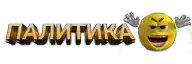 a yellow smiley face with arms raised and the word palitika