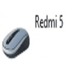 a picture of a mouse with the word redmi 5 written on it .