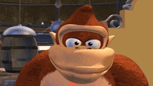 a donkey kong cartoon character with a very large nose