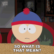 So What Is That Mean Stan Marsh GIF - So What Is That Mean Stan Marsh South Park GIFs