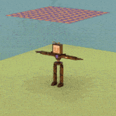 a person is covered in a purple and orange blanket with a pattern of crackers