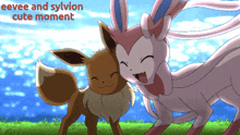 Cute Eevee And Sylvion Moment GIF