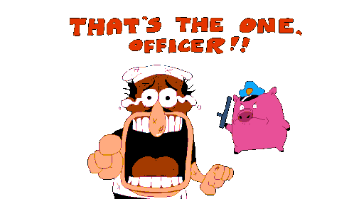 Pizza Tower Thats The One Officer Sticker - Pizza Tower Thats The One Officer Pig Stickers