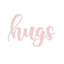 hugs handlettered