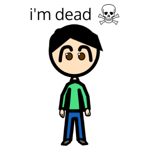 Im Dead Dead Sticker - Im Dead Dead Fall Stickers