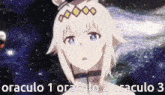 a picture of a anime girl with the words oraculo 1 oraculo 2 oraculo 3
