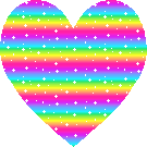 Heart Rainbow Sticker - Heart Rainbow Glitter Stickers