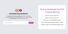 a screenshot of a youtube channel banner downloader tool