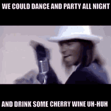 Dance And Party All Night Drink Some Cherry Wine GIF - Dance And Party All Night Drink Some Cherry Wine Jermaine Stewart GIFs